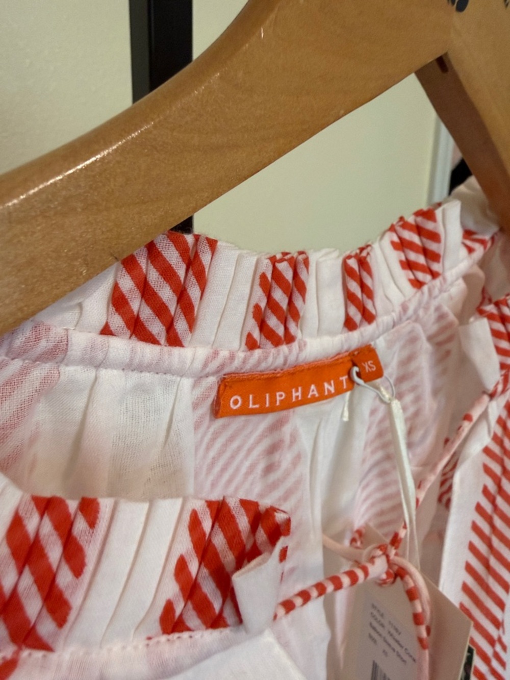 Oliphant 🌹Red and White Striped Tiered Dress - Picture 13 of 17